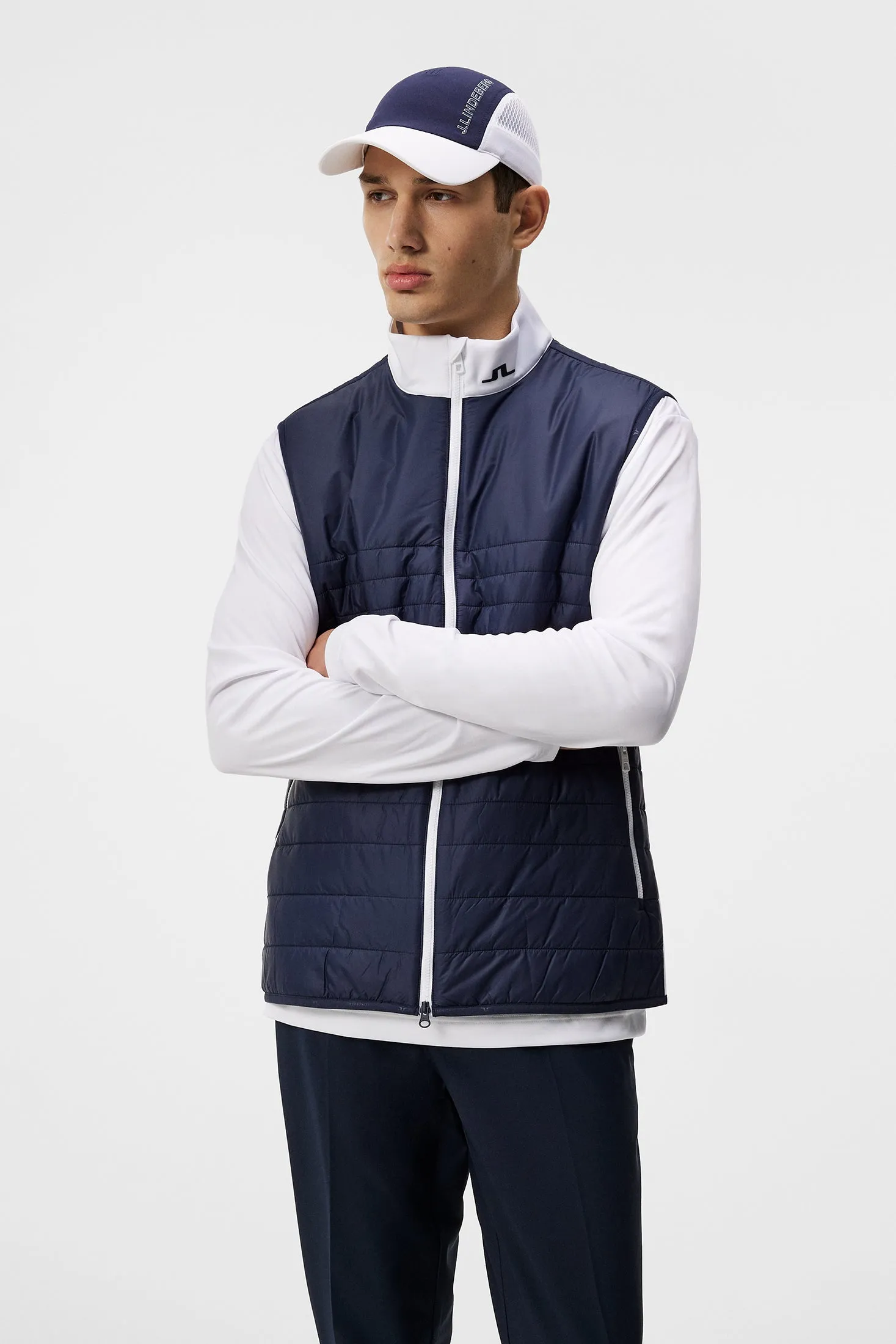 Martino Quilt Hybrid Vest / JL Navy