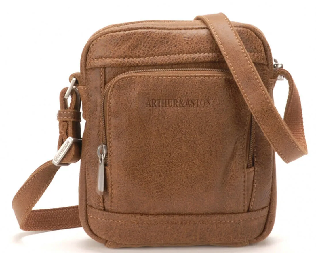 Men's crossbody bag cognac arthur and aston 62-1042