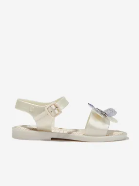 Mini Melissa Girls Mar Bugs Sandals in Ivory