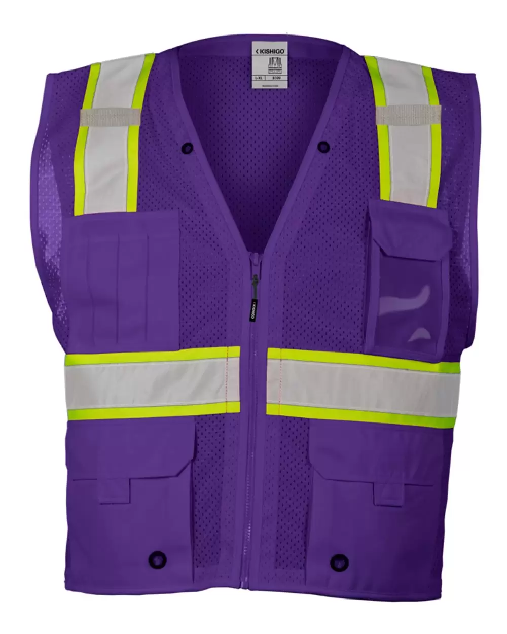 ML Kishigo B100-103 Enhanced Visibility Multi-Pocket Mesh Vest SKU: B100-103