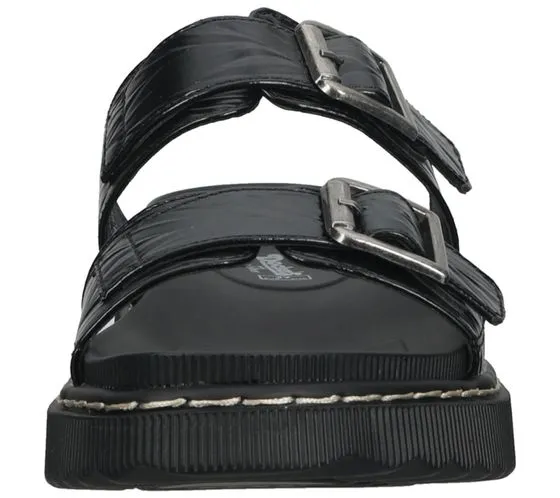 Mules de mujer Dockers by Gerli arrugados con doble tira 50SK204-610100 negro