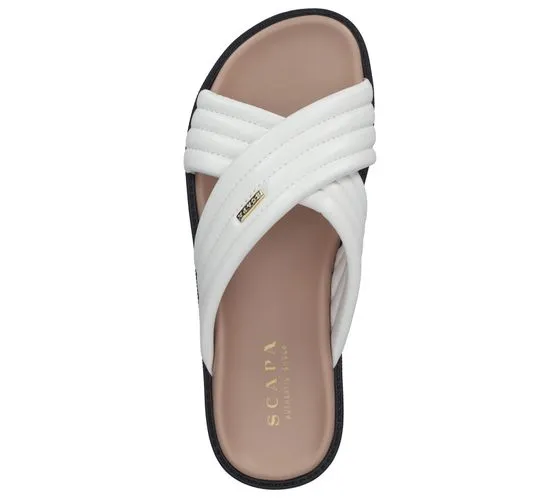 Mules de mujer SCAPA zapatos de verano suavemente acolchados Made in Italy 21/9916100 1099452 Blanco