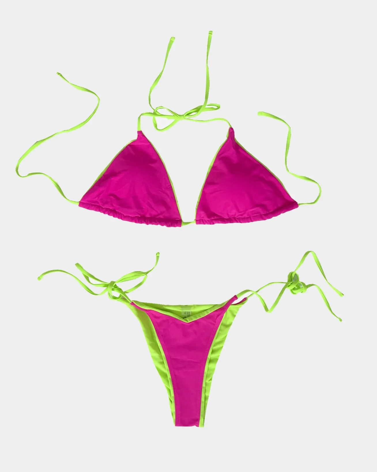 NEON STRING BIKINI PINK / GREEN