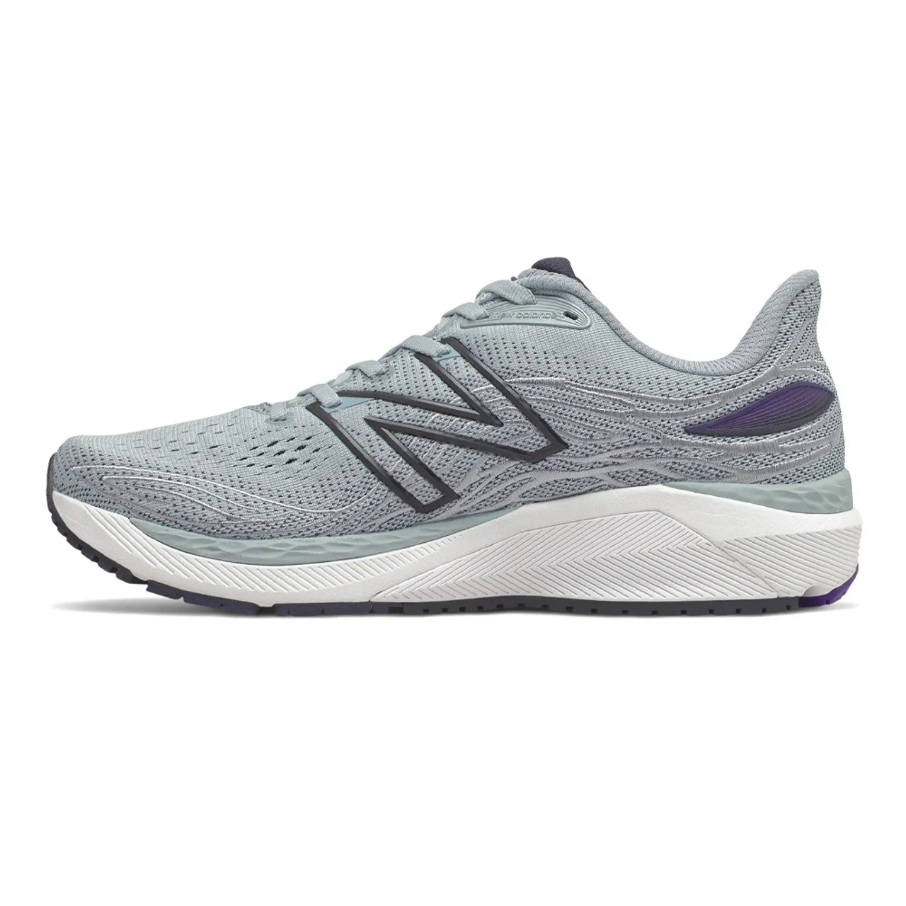 New Balance Men's Fresh Foam X 860v12 - Light Aluminum / Deep Violet