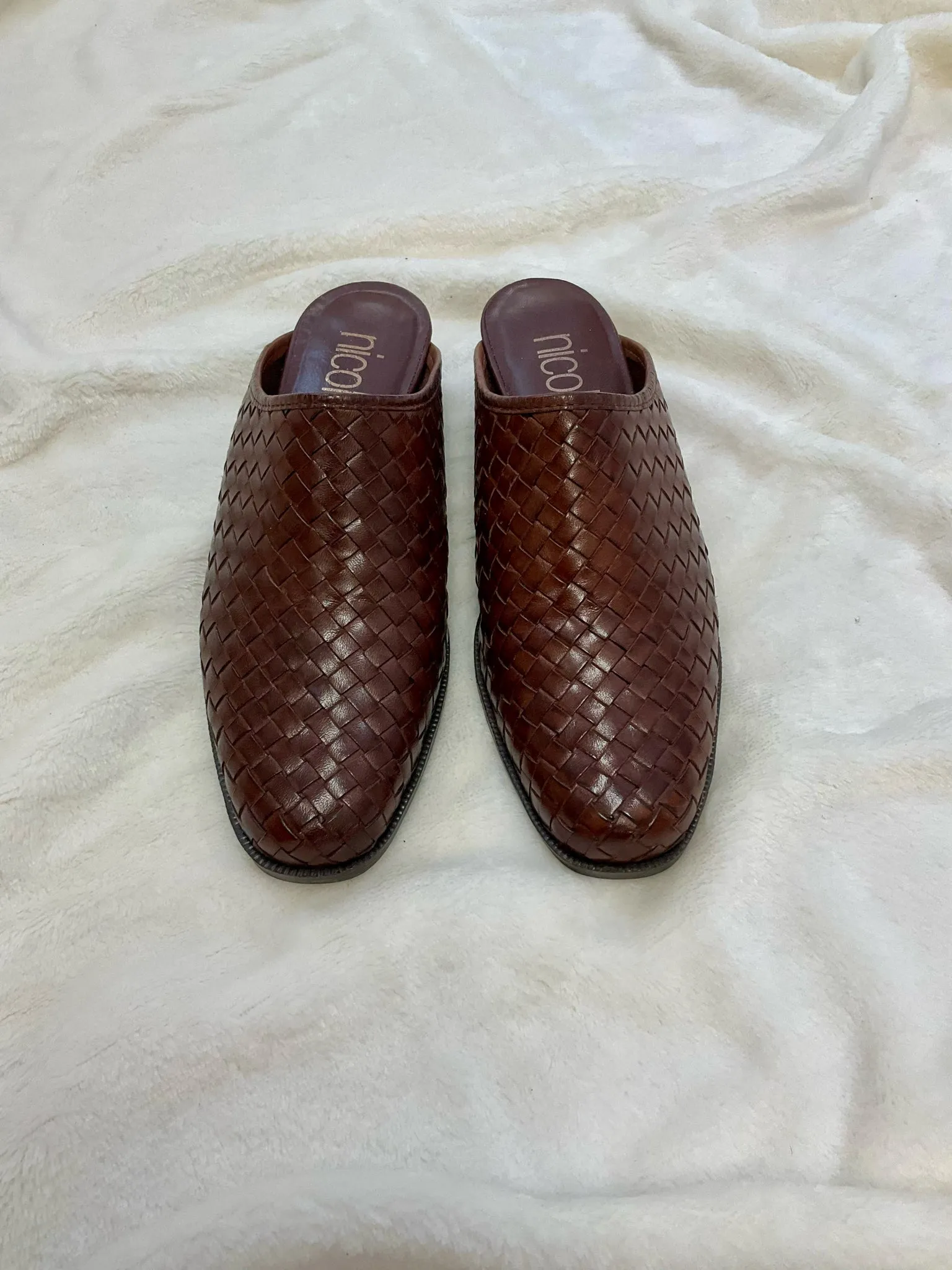 nicole   Nicole Shoe Size 5.5 Brown Woven Mules