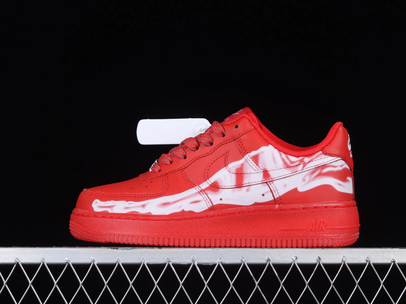 Nike Air Force 1 07 Low Red Skeleton White CU8067-600