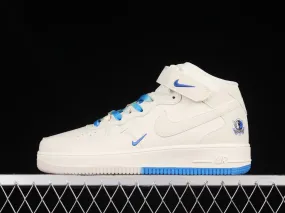 Nike Air Force 1 07 Mid Beige White Blue DW5696-893