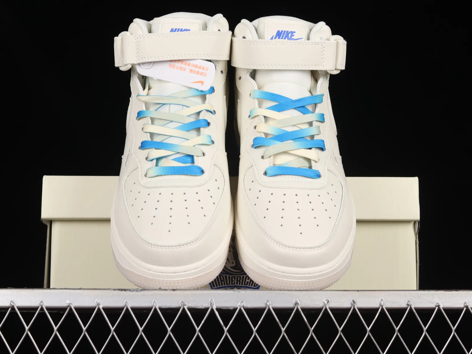 Nike Air Force 1 07 Mid Beige White Blue DW5696-893