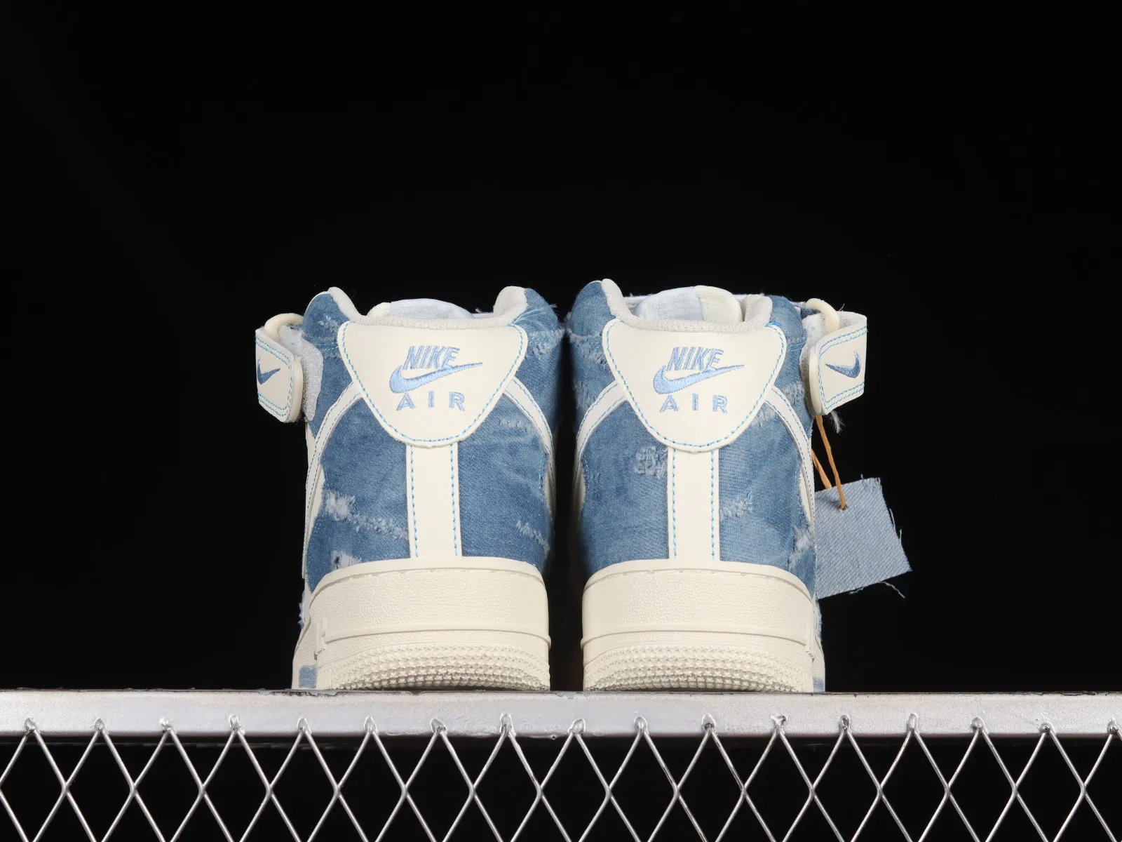 Nike Air Force 1 07 Mid Broken Silk Denim Blue White CW1888-622