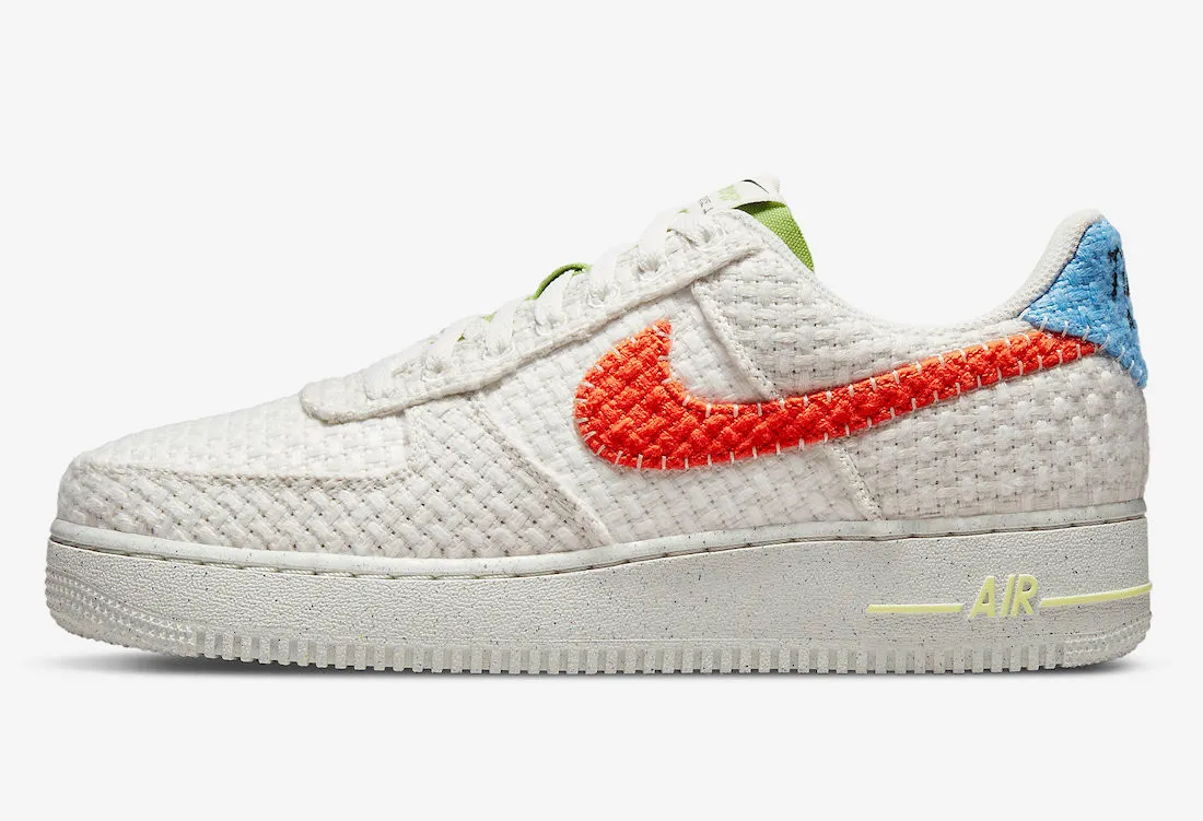 Nike Air Force 1 Hemp White Sail University Blue Orange DV2112-001