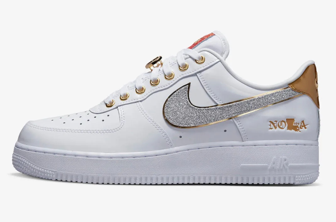 Nike Air Force 1 Low NOLA White Metallic Gold University Red DZ5425-100