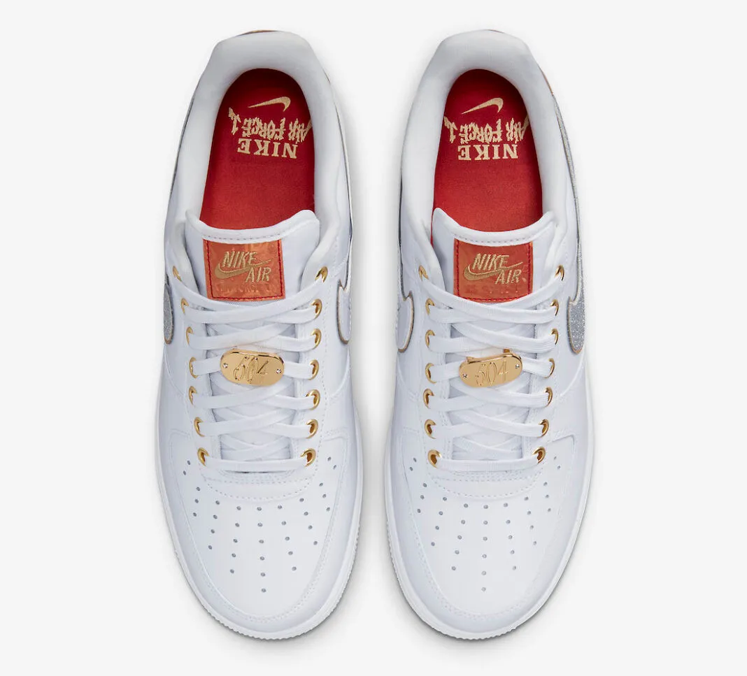 Nike Air Force 1 Low NOLA White Metallic Gold University Red DZ5425-100