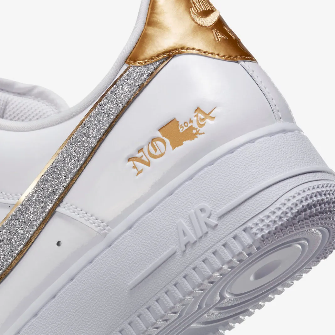 Nike Air Force 1 Low NOLA White Metallic Gold University Red DZ5425-100