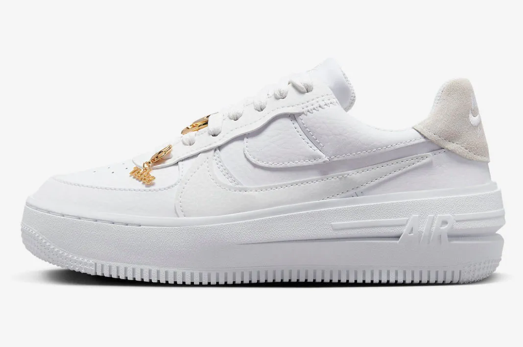 Nike Air Force 1 PLT.AF.ORM Bling Metallic Gold Summit White FB8473-100