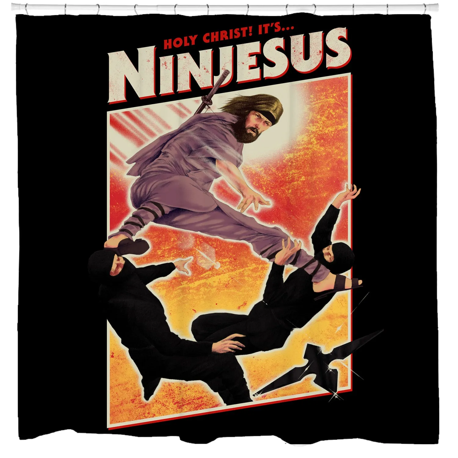 Ninjesus Shower Curtain