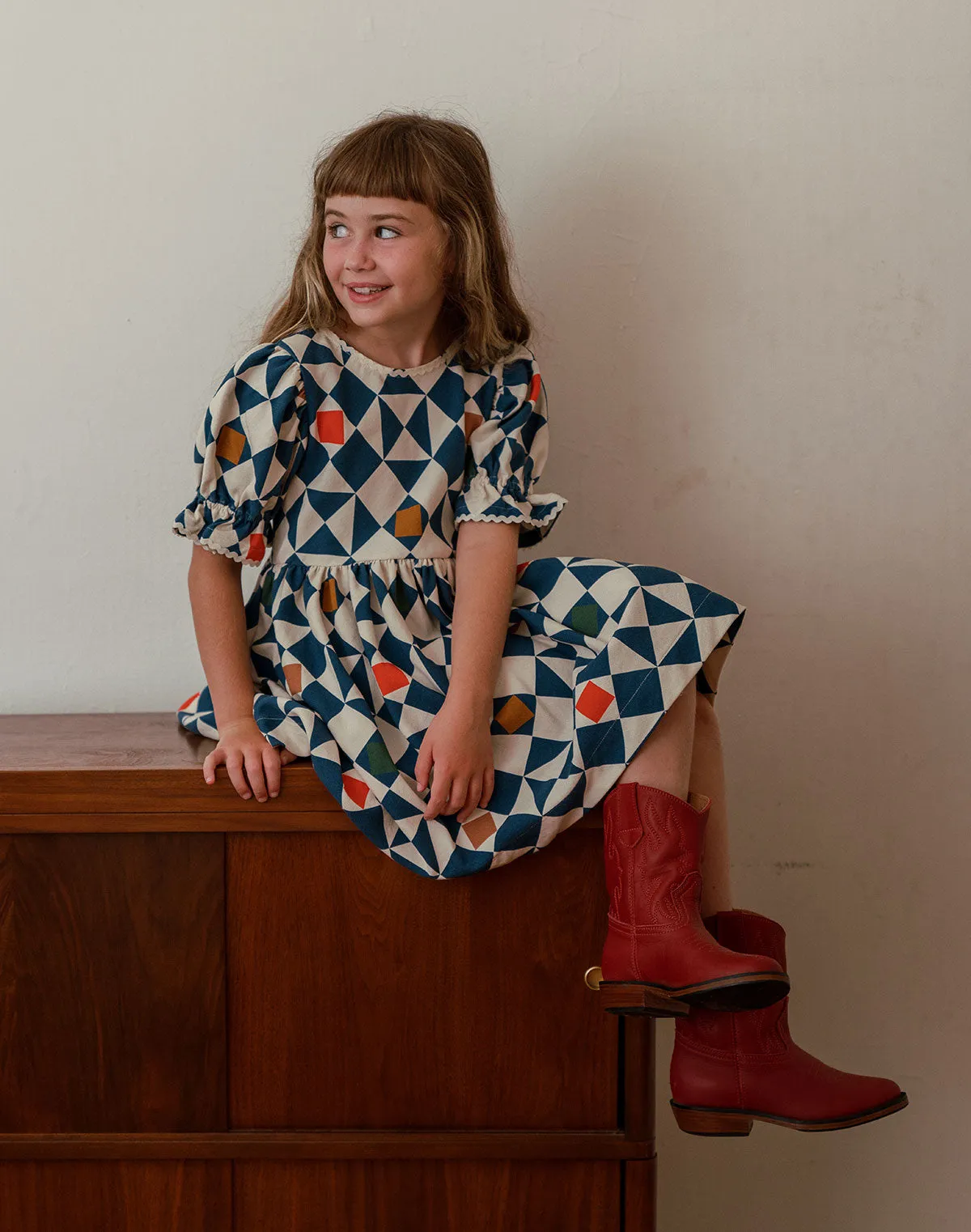 Noble Organic Franny Dress in Dorothy's Quilt