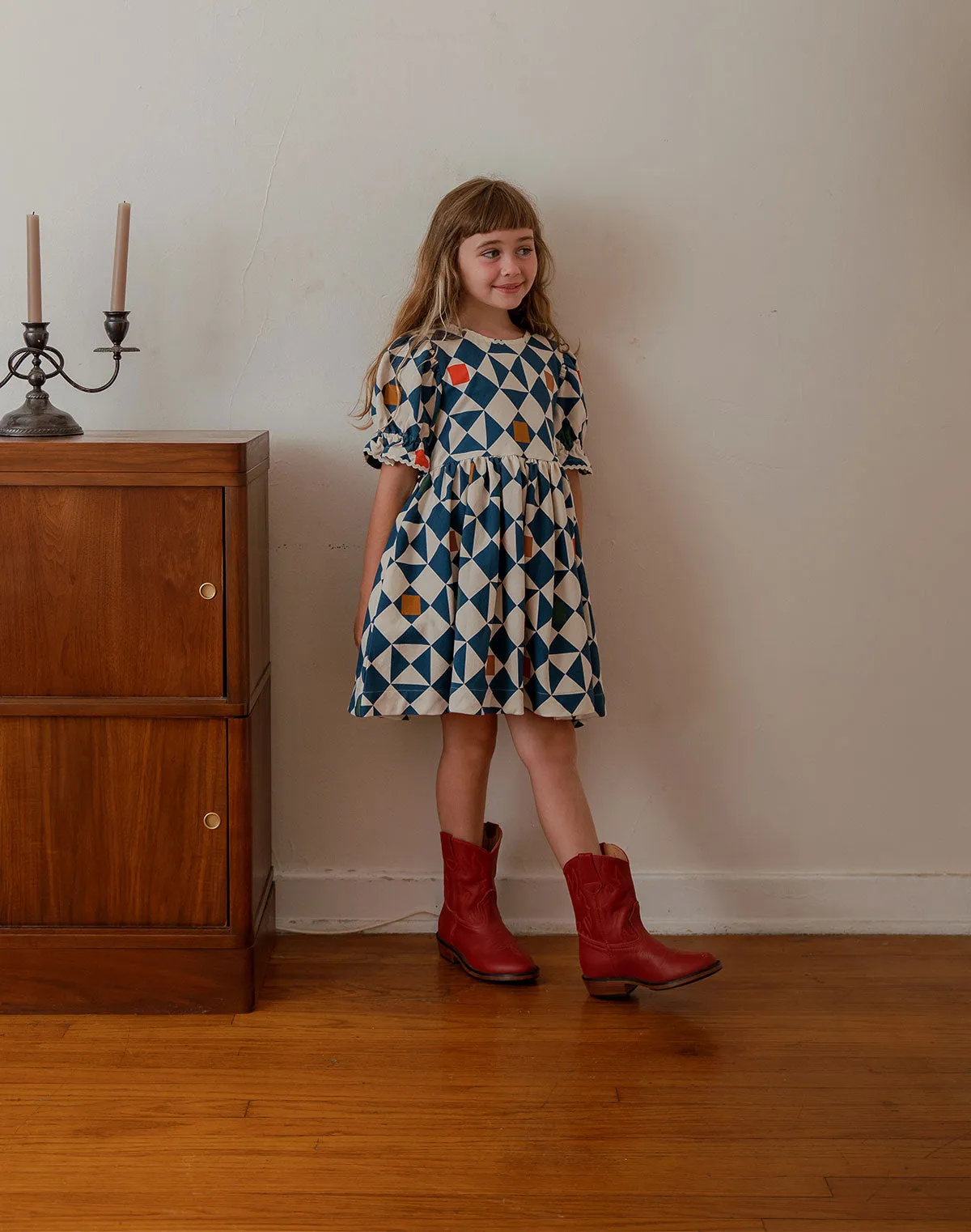 Noble Organic Franny Dress in Dorothy's Quilt