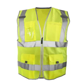 Occunomix Class 2 Hi Vis Yellow Surveyor Vest with ID Pocket LUX-SSFULLZ