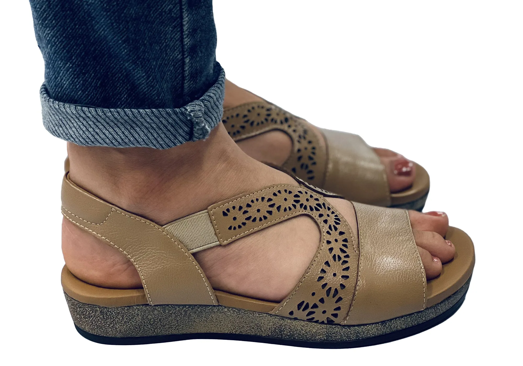 Opananken Rachael Womens Comfortable Brazilian Leather Sandals