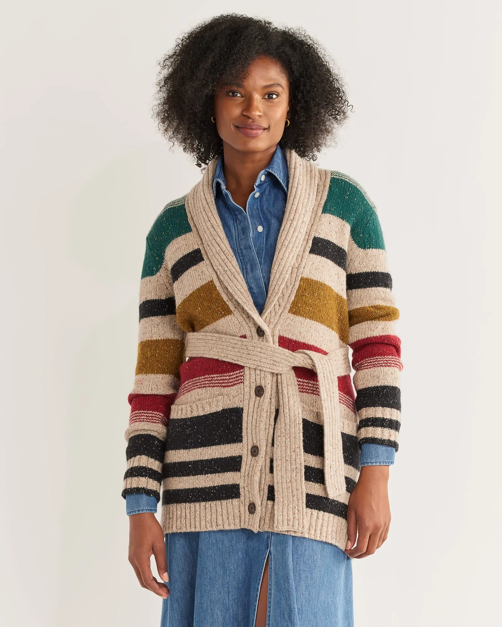 Pendleton Camp Stripe Cardigan