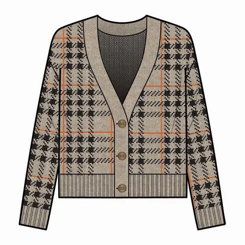 Pendleton Plaid Cropped Cardigan