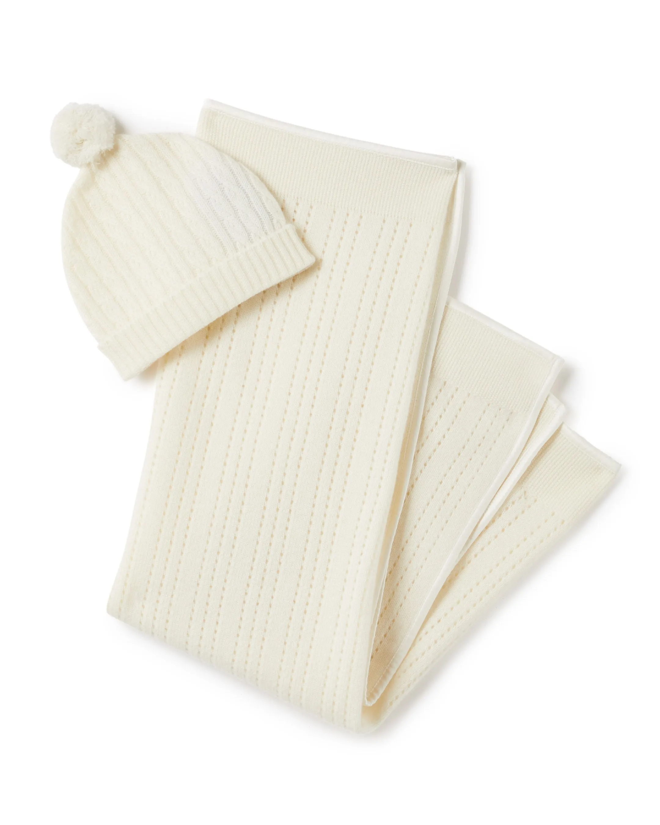 Pointelle Baby Cashmere Blanket New Ivory White