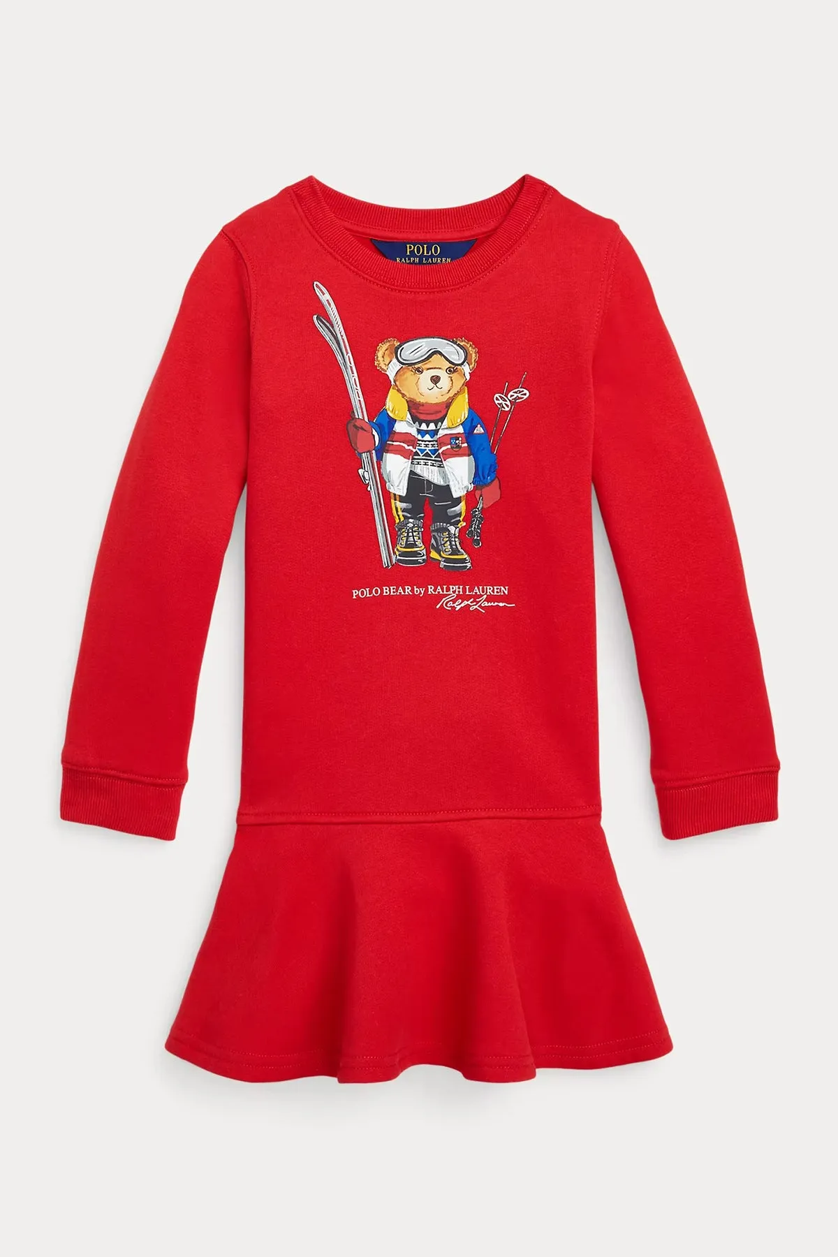 Polo Ralph Lauren Kids 5 Ya Kz ocuk Polo Bear Sweatshirt Elbise