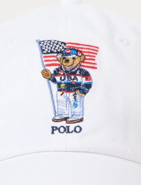 Polo Ralph Lauren Team USA Polo Bear Twill Ball Cap, Ceramic White