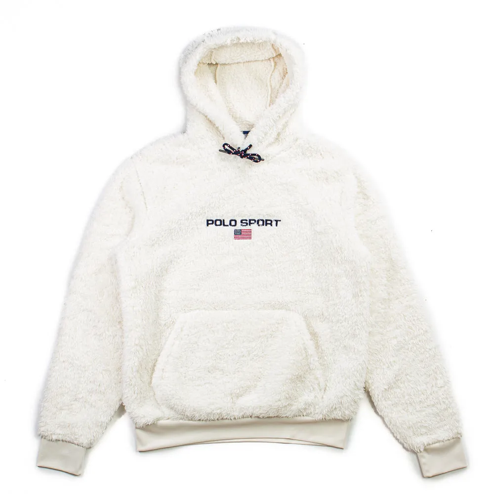 Polo Sport Teddy Fleece Hoodie (Antique White)