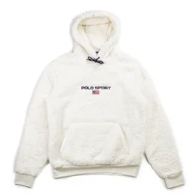 Polo Sport Teddy Fleece Hoodie (Antique White)