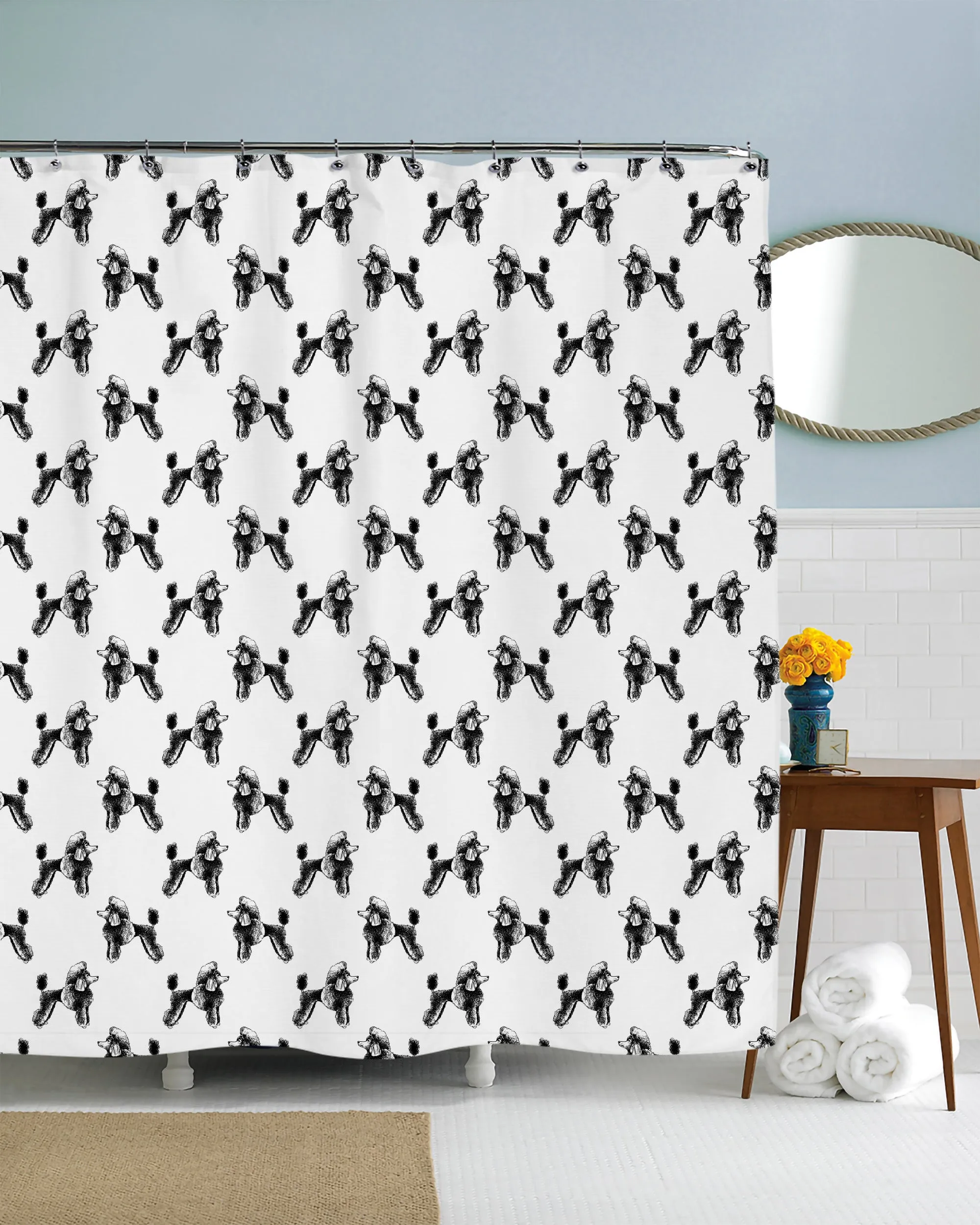 Poodle Shower Curtain