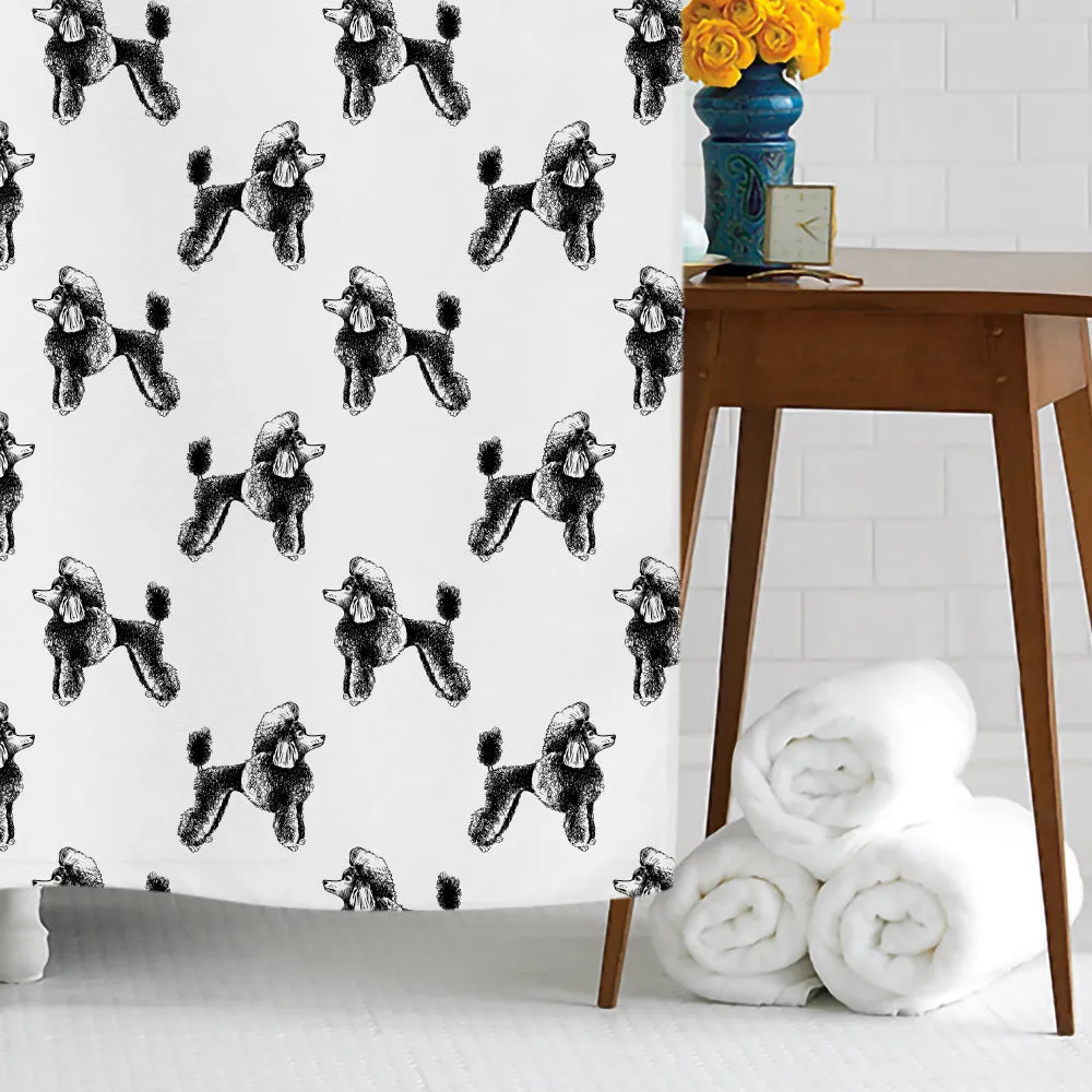 Poodle Shower Curtain