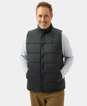 PuffLyte Men's 3-Zone Heated Lightweight Vest - Black / Khaki