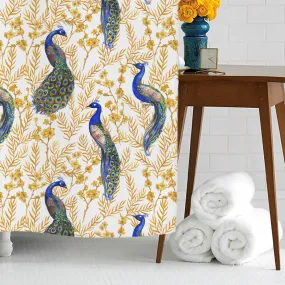 Queen Peacock Shower Curtain