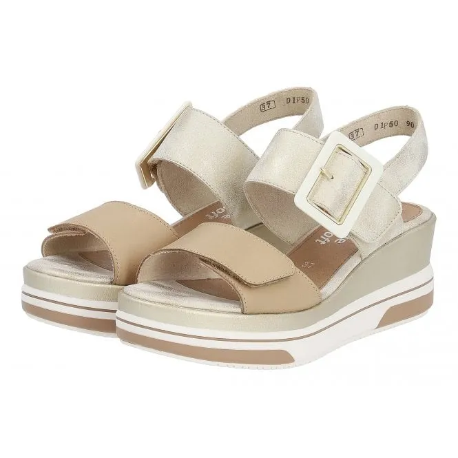 Remonte  Womens D1P50-90 Cord/Muschel Sandals