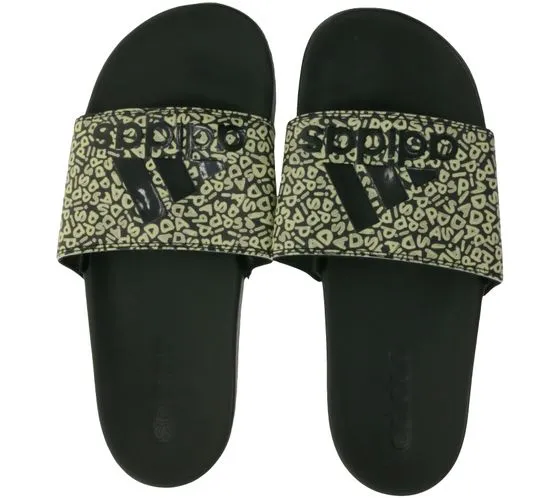 Sandalias mules de mujer adidas Adilette Comfort Slides extra acolchadas GZ2914 negro/blanco