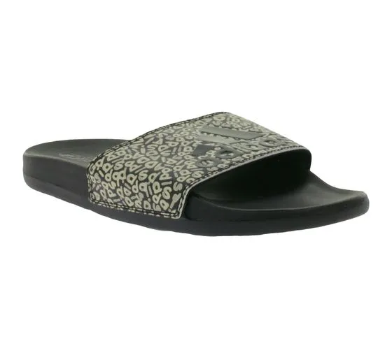 Sandalias mules de mujer adidas Adilette Comfort Slides extra acolchadas GZ2914 negro/blanco