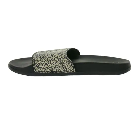 Sandalias mules de mujer adidas Adilette Comfort Slides extra acolchadas GZ2914 negro/blanco