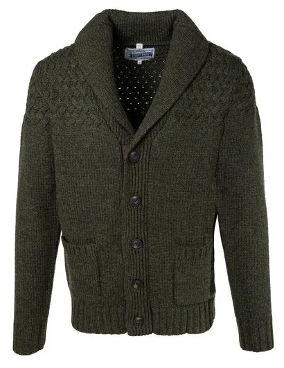 Schott Wool Blend Basketweave Cardigan