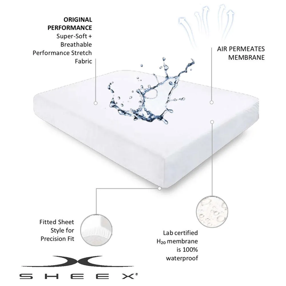 Sheex Elevated Performance Mattress Protector - Queen/Bright White