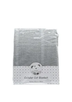 Snuggle Baby Cellular Cot Blanket, Grey