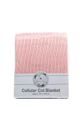 Snuggle Baby Cellular Cot Blanket, Pink