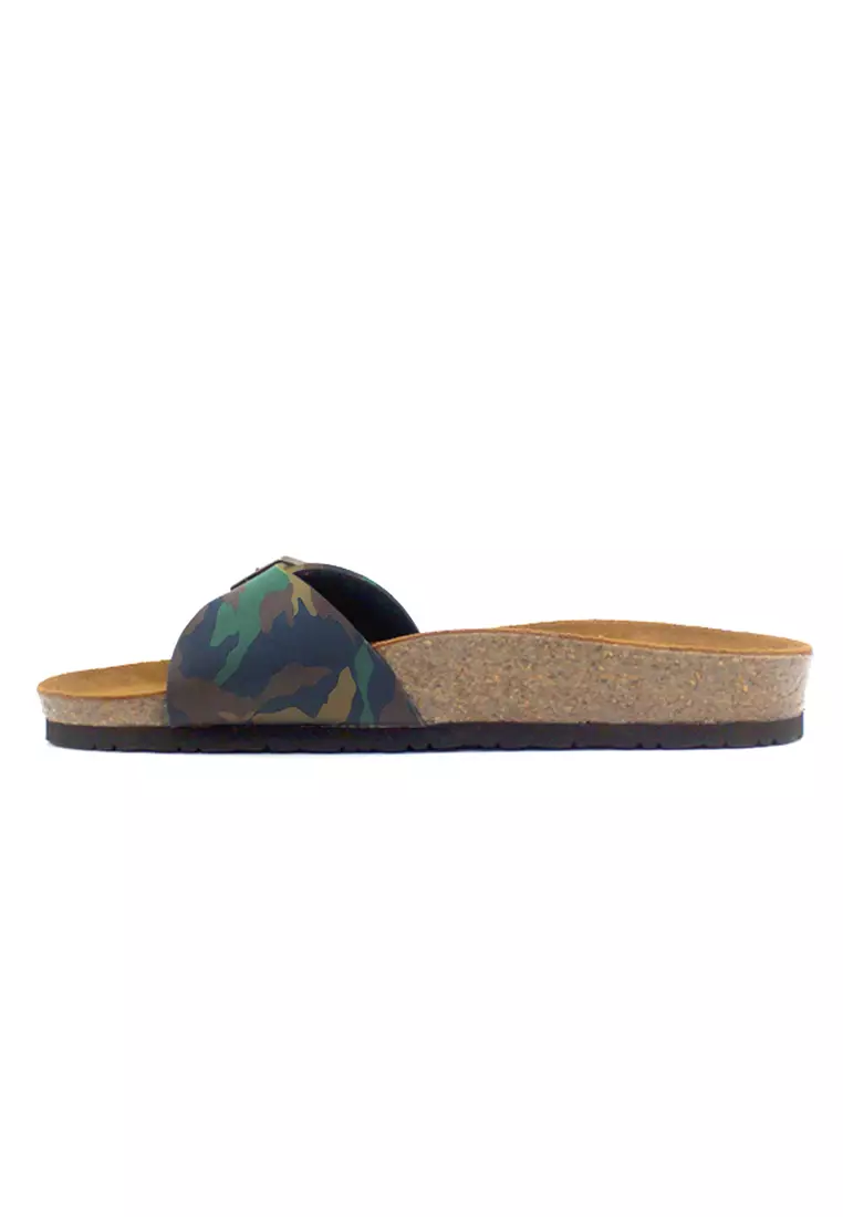 SoleSimple Lyon - Camouflage Leather Sandals & Flip Flops