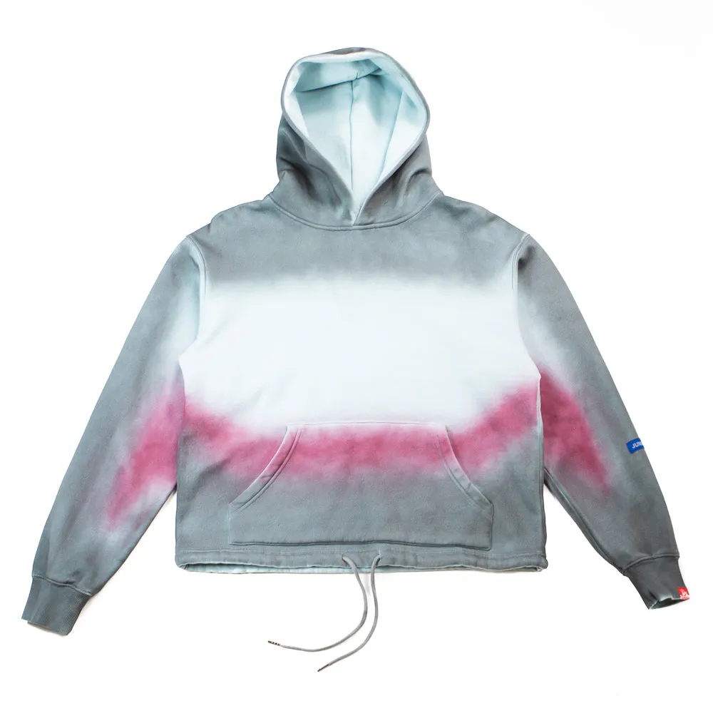 Spray Dyed Hoodie (Blue/Rose)