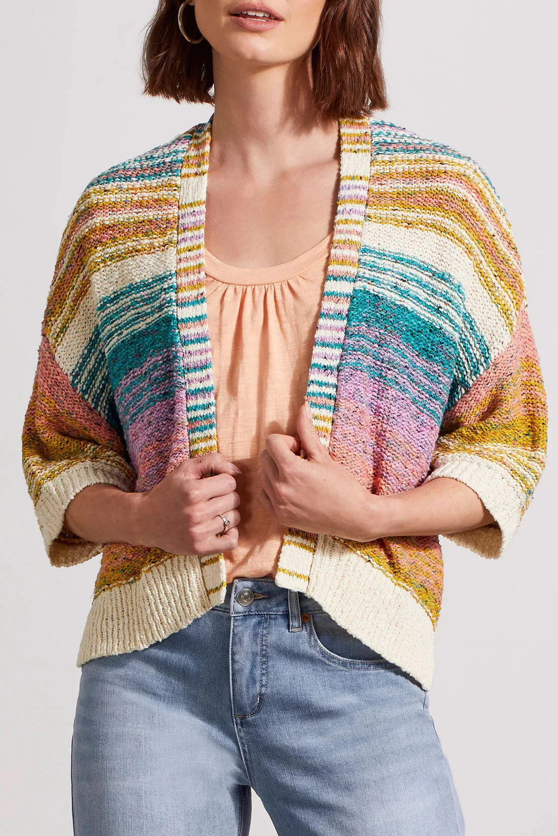 Tribal Elbow Sleeve Sweater Cardigan