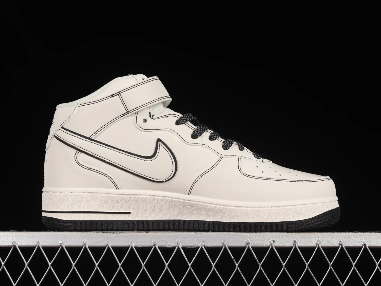 Undefeated x Nike Air Force 1 07 Mid Beige White Black GB5969-001