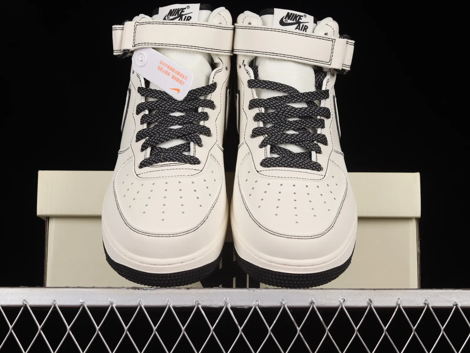 Undefeated x Nike Air Force 1 07 Mid Beige White Black GB5969-001