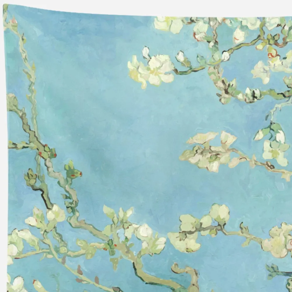 Van Gogh Wall Hanging, Almond Blossoms Tapestry, Flowers Tapestry, Floral Wall Sheet, Hippie Decor, Flower Home Decor, Van Gogh 