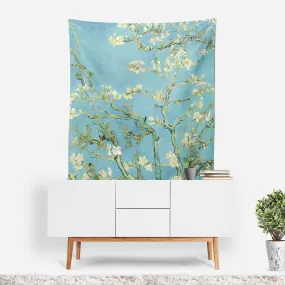 Van Gogh Wall Hanging, Almond Blossoms Tapestry, Flowers Tapestry, Floral Wall Sheet, Hippie Decor, Flower Home Decor, Van Gogh 