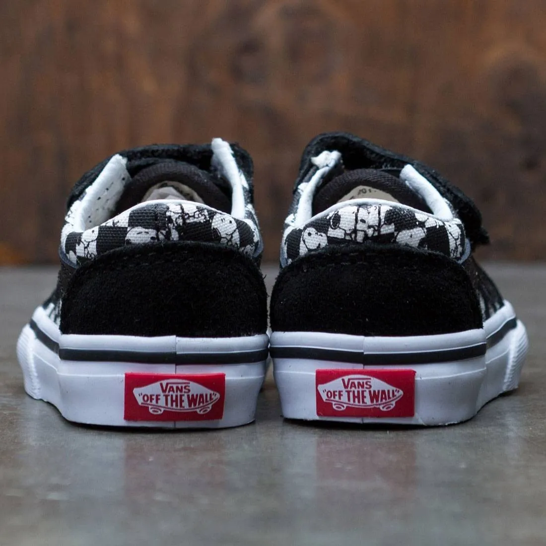 Vans x Peanuts Toddlers Old Skool V - Snoopy (black / checkerboard)